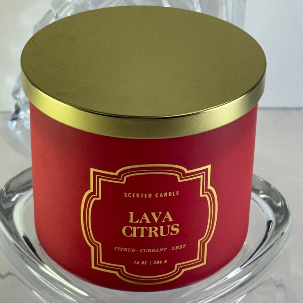 🆕 🔥 Lava Citrus Luxe Glow Candle – 14 oz –
